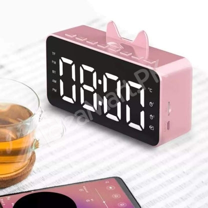 wireless-plastic-bluetooth-speaker-alarm-clock-with-time-display-for-office-desktop-more-product-image