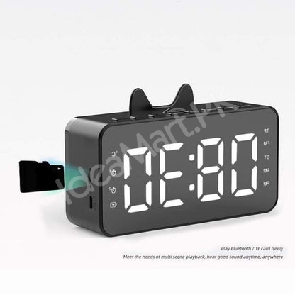 wireless-plastic-bluetooth-speaker-alarm-clock-with-time-display-for-office-desktop-more-product-image