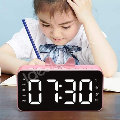wireless-plastic-bluetooth-speaker-alarm-clock-with-time-display-for-office-desktop-more-product-image