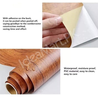 pvc-waterproof-self-adhesive-wooden-look-sticker-for-kitchen-cars-more-product-image