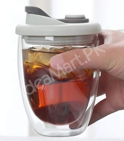 2-layer-350ml-glass-mug-with-airtight-lid-for-cold-coffee-juice-more-product-image