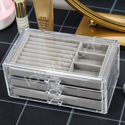 portable-acrylic-jewellery-organizer-with-3-drawers-lid-for-necklaces-watches-more-product-image