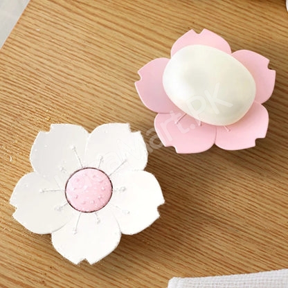 pack-of-2-plastic-cherry-flower-shaped-soap-dish-for-bathroom-sink-product-image