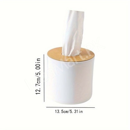 round-plastic-tissue-box-with-wooden-lid-product-image
