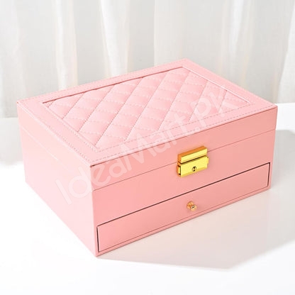 velvet-jewellery-organizer-box-with-2-drawers-necklace-hooks-for-watches-earrings-accessories-storage-product-image