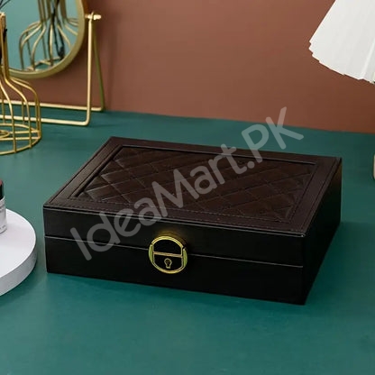velvet-jewellery-organizer-box-with-2-drawers-necklace-hooks-for-watches-earrings-accessories-storage-product-image