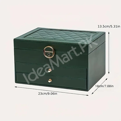 velvet-jewellery-organizer-box-with-2-drawers-necklace-hooks-for-watches-earrings-accessories-storage-product-image