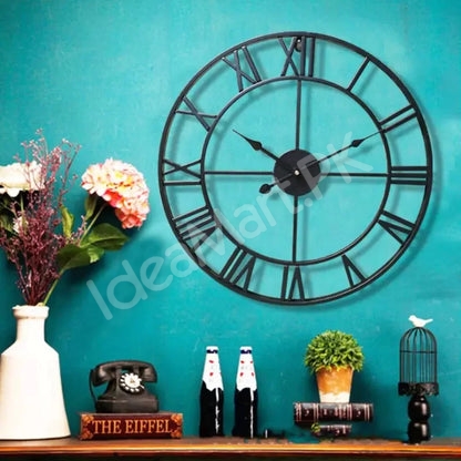metallic-wall-clock-with-roman-digit-for-living-room-offices-more-product-image