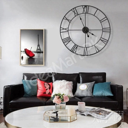 metallic-wall-clock-with-roman-digit-for-living-room-offices-more-product-image