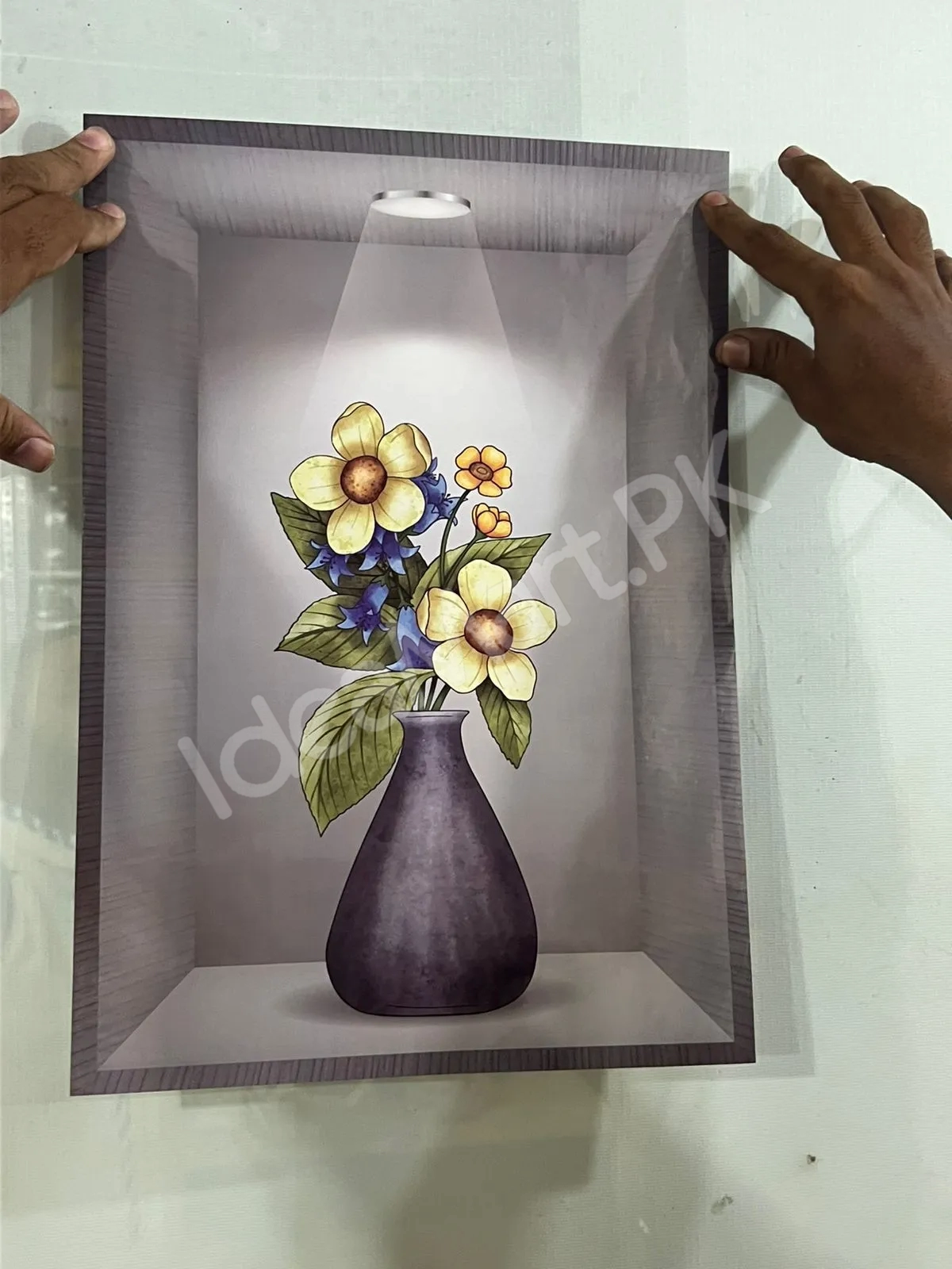 pcs-set-3d-plant-vase-wall-sticker-home-decoration-self-adhesive-bedroom-living-room-decor-30x45-cm-product-image