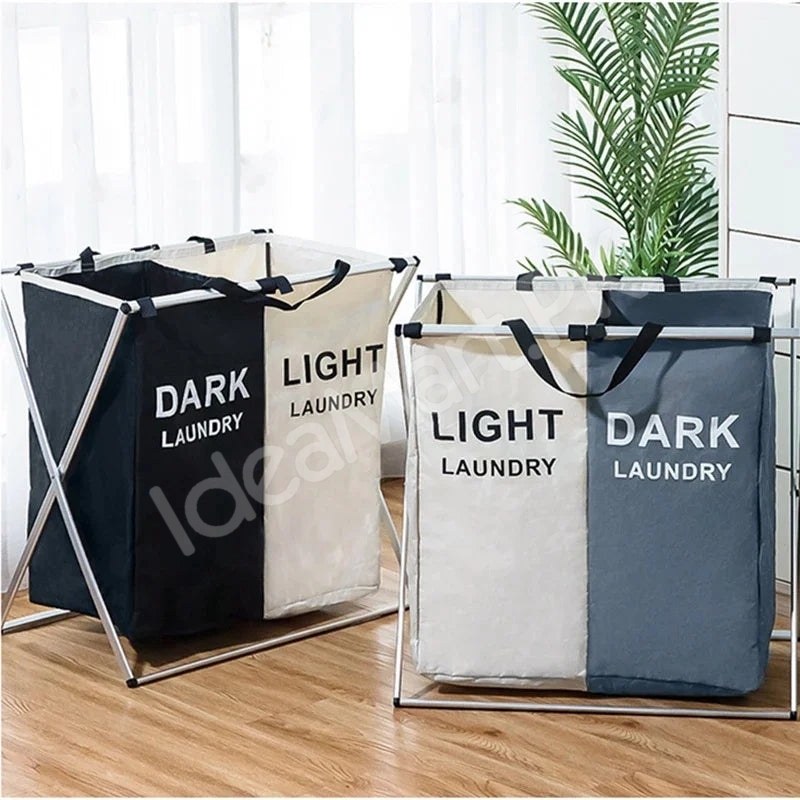 2-3-grid-foldable-separated-laundry-organizer-with-aluminum-frame-for-bedroom-and-dorm-product-image