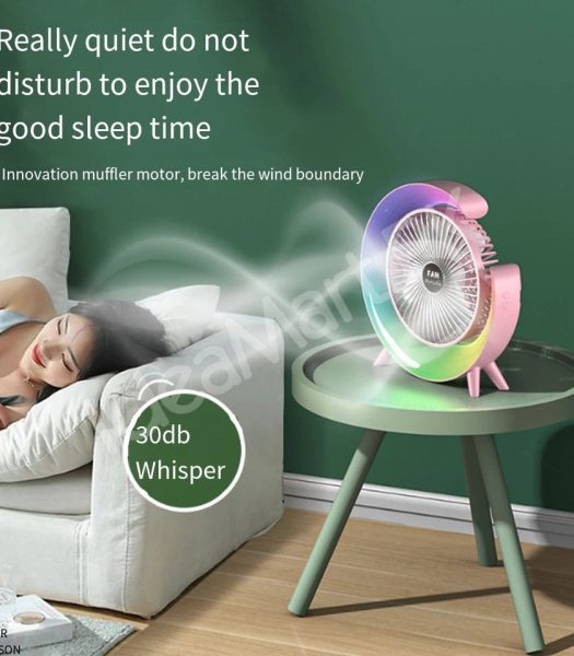 g-shaped-electric-desk-fan-with-7-color-led-light-180-rotation-usb-rechargeable-product-image