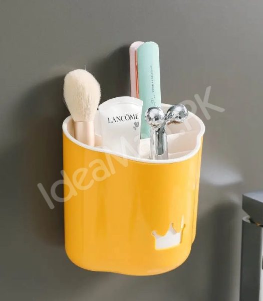 5-grid-punch-free-wall-mounted-plastic-bathroom-organizer-for-makeup-brushes-toiletries-product-image