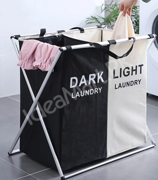 2-3-grid-foldable-separated-laundry-organizer-with-aluminum-frame-for-bedroom-and-dorm-product-image