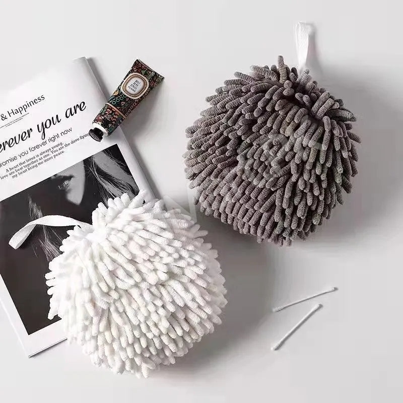 chenille-hand-towel-ball-hanging-microfiber-hand-dryer-for-kitchen-bathroom-product-image