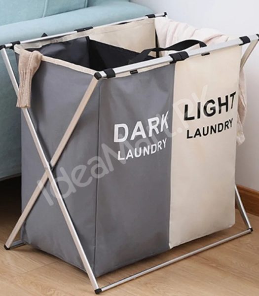 2-3-grid-foldable-separated-laundry-organizer-with-aluminum-frame-for-bedroom-and-dorm-product-image