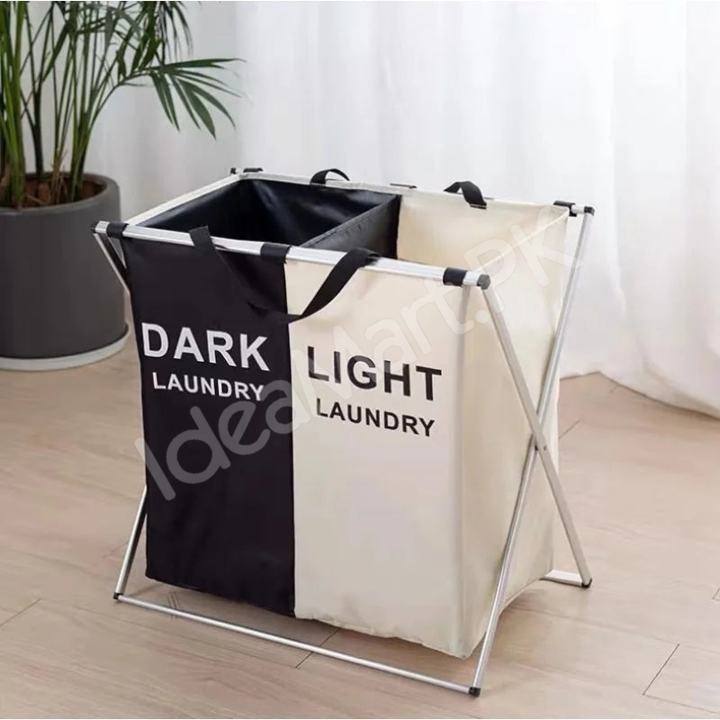 2-3-grid-foldable-separated-laundry-organizer-with-aluminum-frame-for-bedroom-and-dorm-product-image