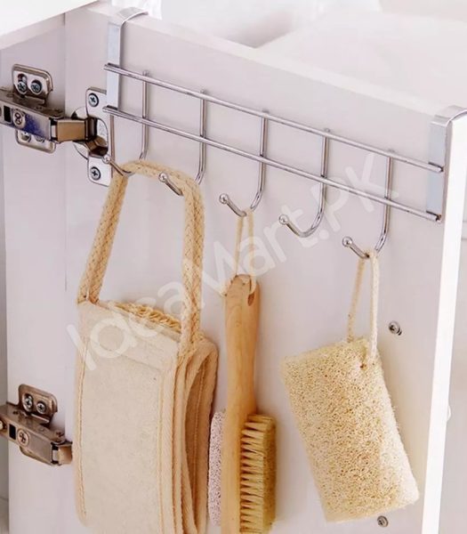 metal-punch-free-over-the-cabinet-door-hanger-with-5-hooks-for-kitchen-bathroom-product-image
