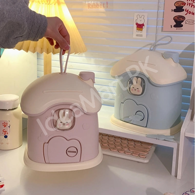 mushroom-house-shape-piggy-bank-with-rabbit-window-key-lock-product-image