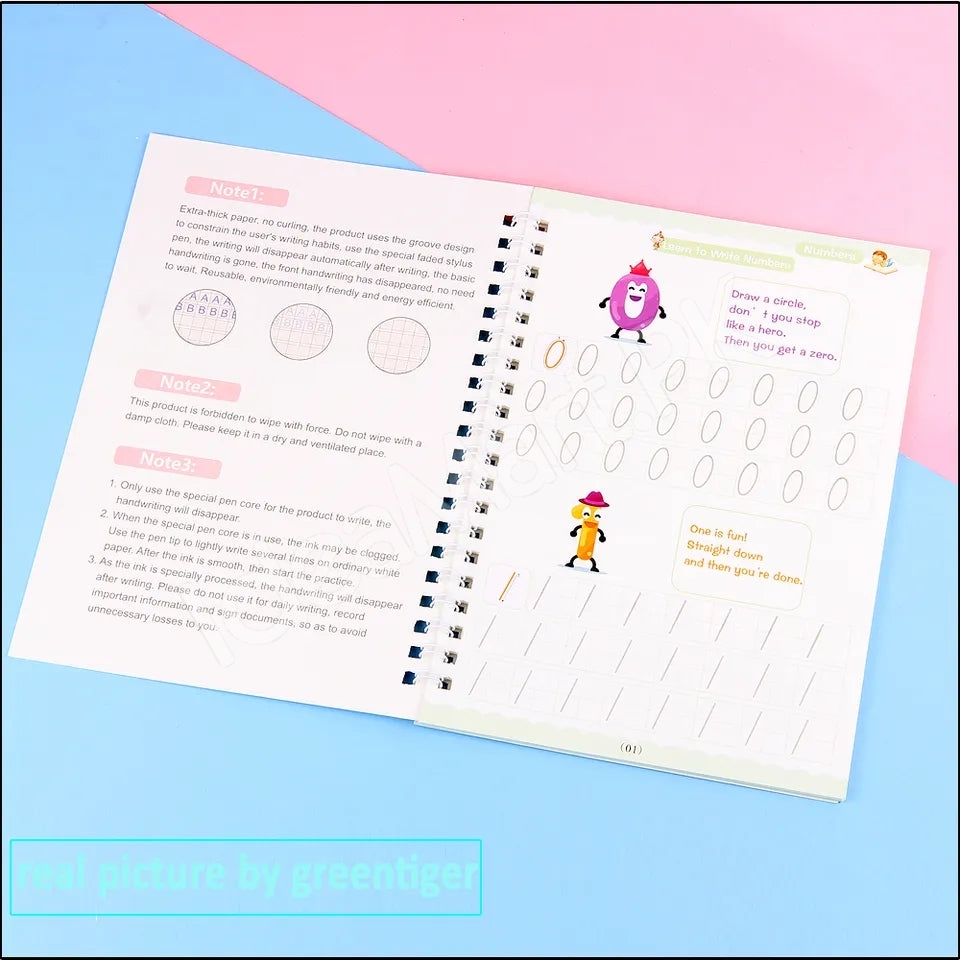magic-reusable-montessori-copybook-set-4-pcs-with-pen-grip-aid-10-refills-product-image