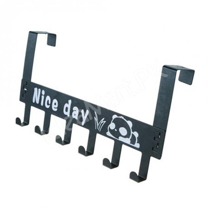 punch-free-over-the-door-metal-hook-rack-with-6-hooks-for-clothes-and-accessories-product-image