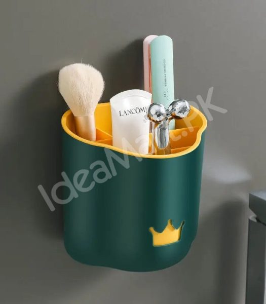 5-grid-punch-free-wall-mounted-plastic-bathroom-organizer-for-makeup-brushes-toiletries-product-image