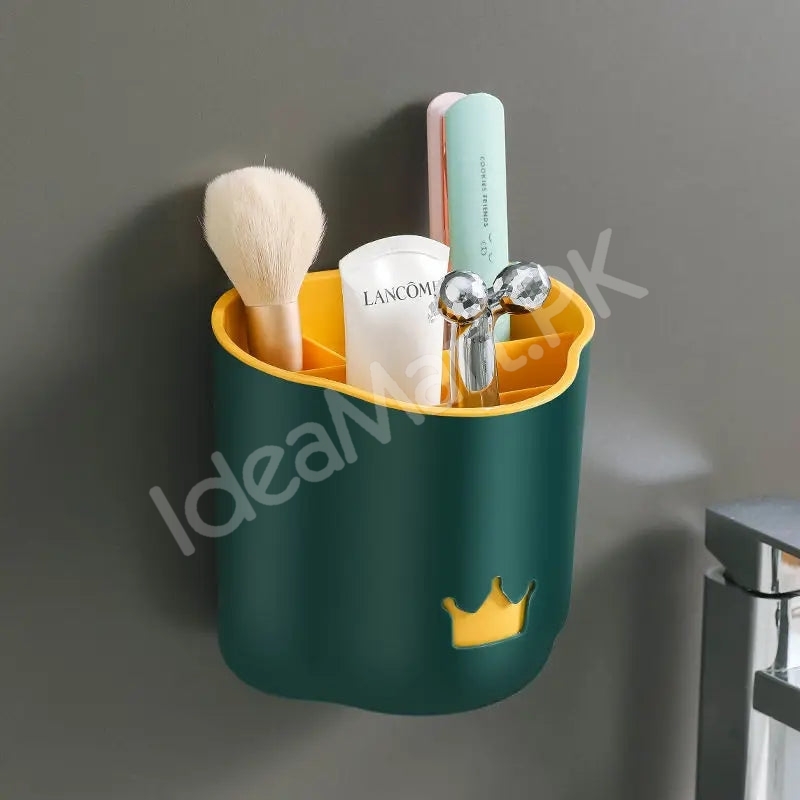 5-grid-punch-free-wall-mounted-plastic-bathroom-organizer-for-makeup-brushes-toiletries-product-image