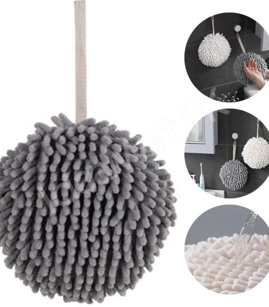 chenille-hand-towel-ball-hanging-microfiber-hand-dryer-for-kitchen-bathroom-product-image
