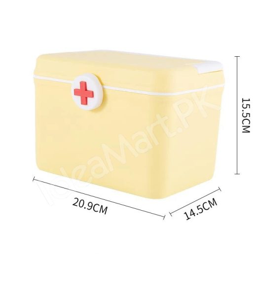2-layer-portable-plastic-first-aid-box-with-detachable-3-grid-tray-handle-product-image