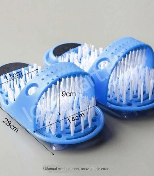 plastic-hands-free-foot-scrubber-slipper-with-bristles-suction-cups-product-image