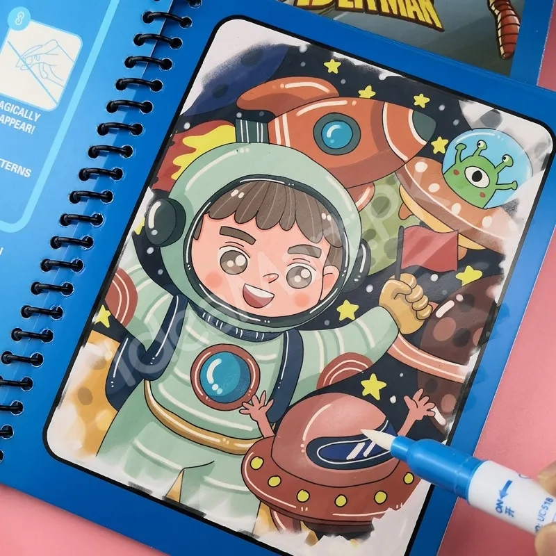 children-s-early-education-magic-water-drawing-book-with-pen-reusable-coloring-montessori-learning-toy-creative-art-gift-for-kids-product-image