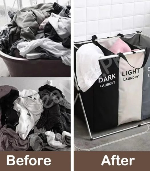 2-3-grid-foldable-separated-laundry-organizer-with-aluminum-frame-for-bedroom-and-dorm-product-image
