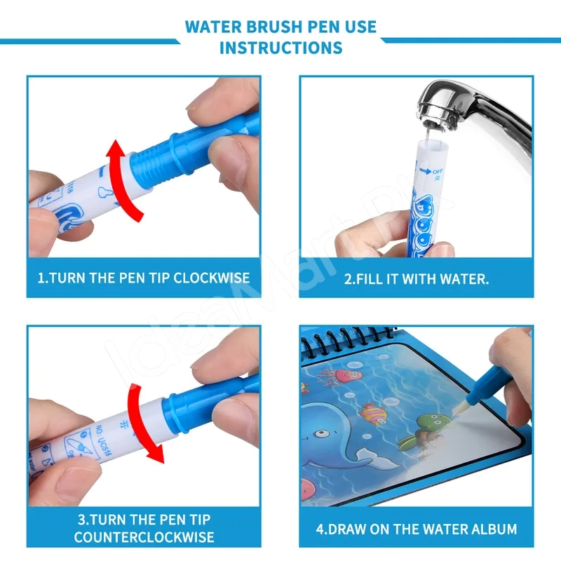 children-s-early-education-magic-water-drawing-book-with-pen-reusable-coloring-montessori-learning-toy-creative-art-gift-for-kids-product-image