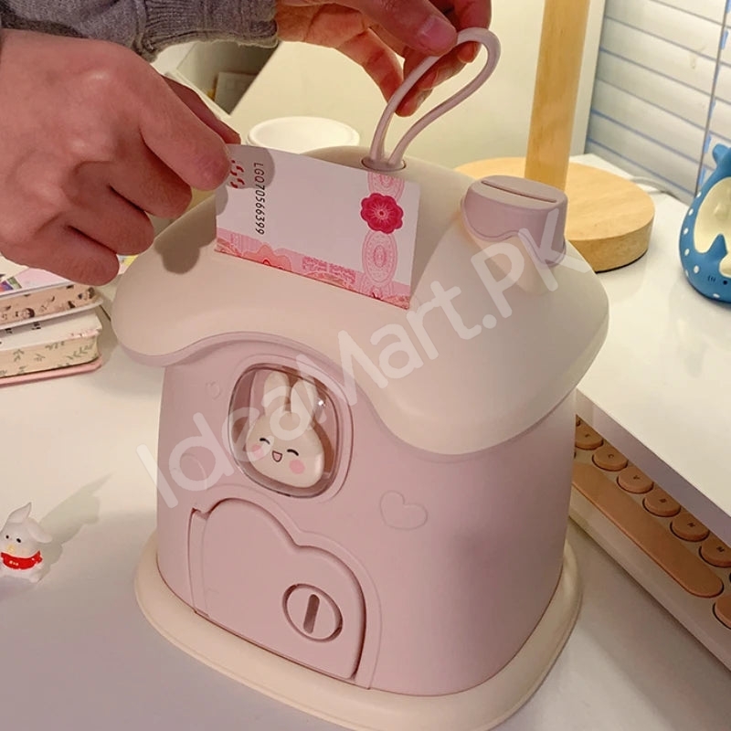 mushroom-house-shape-piggy-bank-with-rabbit-window-key-lock-product-image