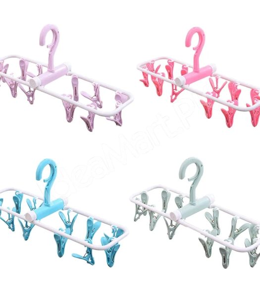 foldable-12-clip-plastic-drying-rack-for-socksbaby-clothes-towels-product-image