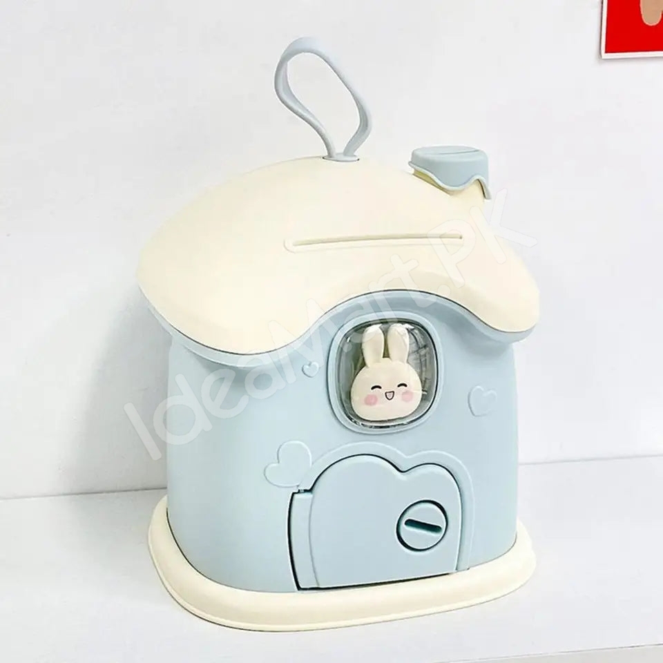 mushroom-house-shape-piggy-bank-with-rabbit-window-key-lock-product-image