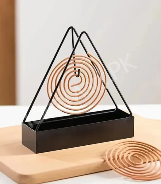 anti-scald-mosquito-coil-holder-with-tray-creative-wrought-iron-triangular-shape-mosquito-repellent-product-image