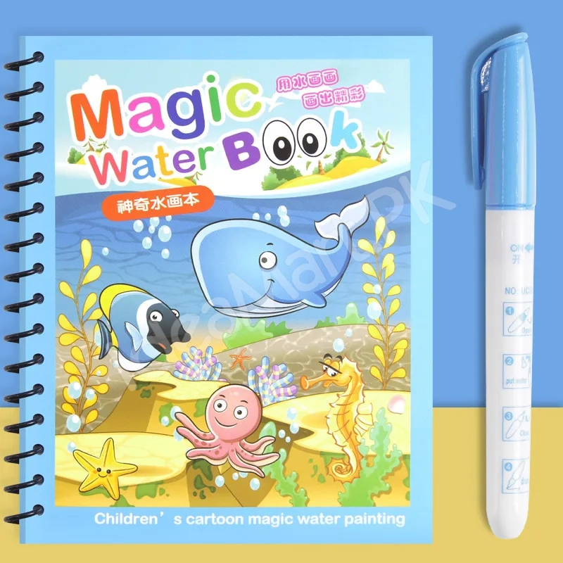 children-s-early-education-magic-water-drawing-book-with-pen-reusable-coloring-montessori-learning-toy-creative-art-gift-for-kids-product-image
