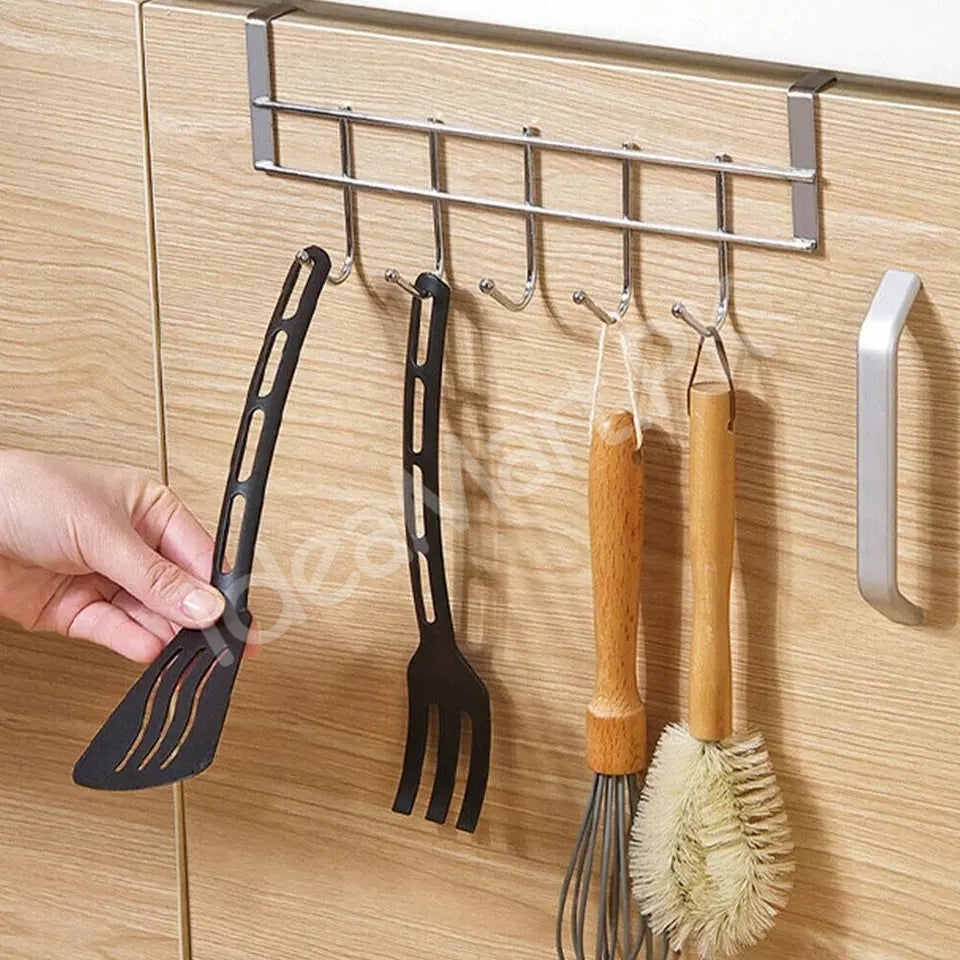 metal-punch-free-over-the-cabinet-door-hanger-with-5-hooks-for-kitchen-bathroom-product-image