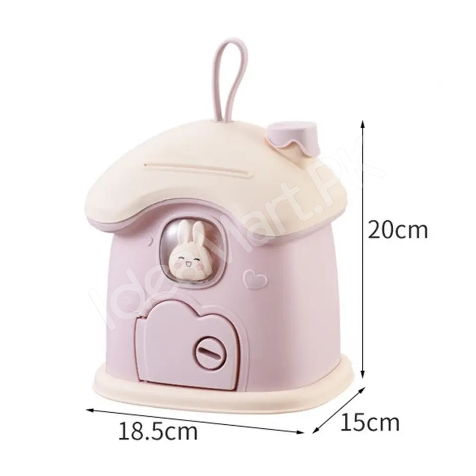 mushroom-house-shape-piggy-bank-with-rabbit-window-key-lock-product-image