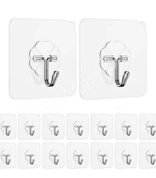pack-of-10-adhesive-suction-cup-hooks-10kg-stick-hook-heavy-duty-sticky-wall-ceiling-door-nail-free-clear-hook-for-bathroom-and-kitchen-no-scratch-waterproof-and-oilproof-sticker-product-image
