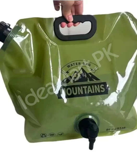 portable-8-liters-water-bag-foldable-outdoor-bucket-with-tap-large-capacity-collapsible-container-for-hiking-kayaking-camping-tools-product-image