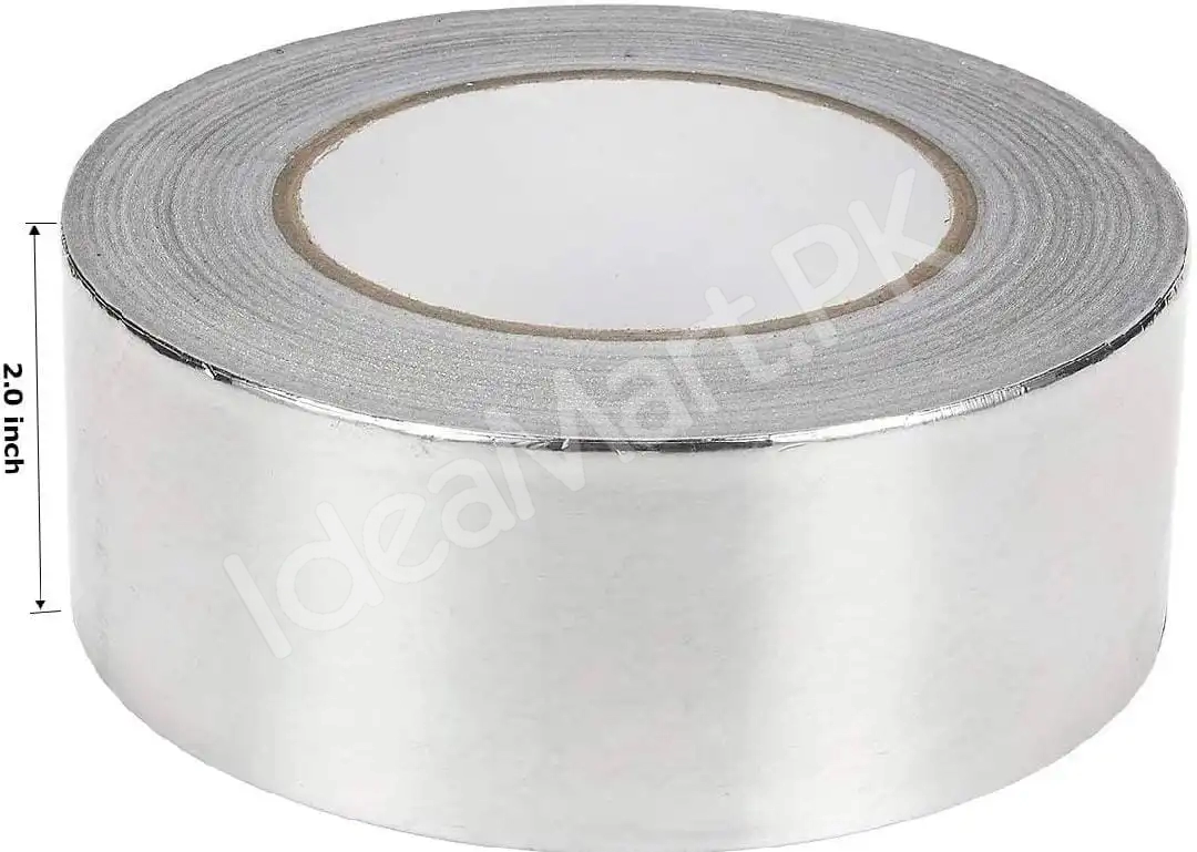 silver-aluminium-foil-tape-adhesive-duct-tape-heat-proof-multiple-use-for-heating-air-conditioning-repairs-2-inches-heat-and-light-reflective-5-meter-product-image