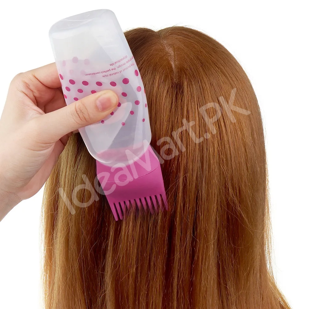 hair-dye-oil-applicator-bottle-with-comb-160ml-silicone-bottle-for-hair-coloring-scalp-treatment-salon-use-product-image