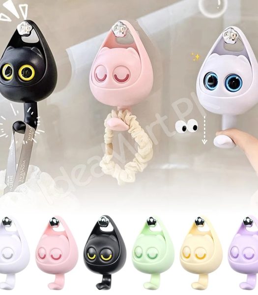 wink-cat-adhesive-hook-creative-wall-mounted-organizer-for-towels-coats-bags-and-keys-product-image
