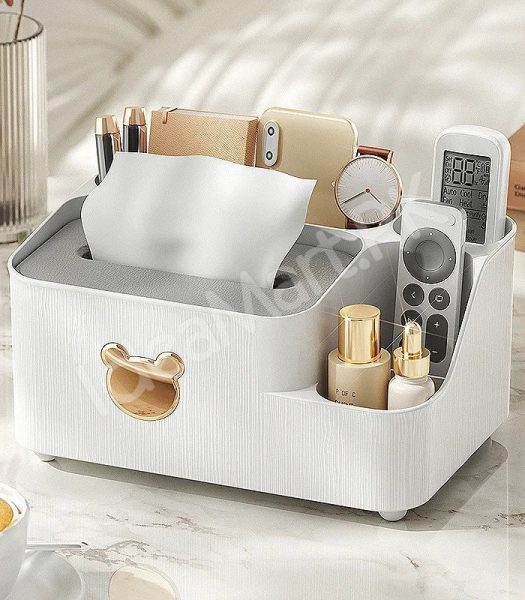 multifunctional-tissue-box-holder-and-desktop-organizer-with-5-storage-compartments-product-image