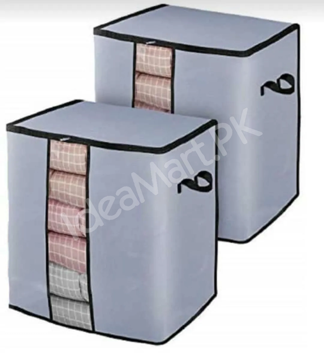 pack-of-2-portable-bamboo-charcoal-clothes-blanket-large-folding-bag-storage-box-organizer-product-image