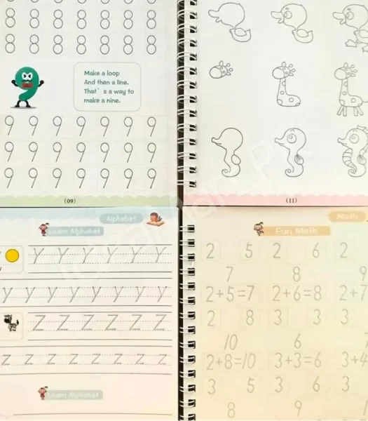 sank-magic-practice-copybook-age-3-for-preschool-drawing-pack-of-4-books-with-10-refills-1-pen-product-image