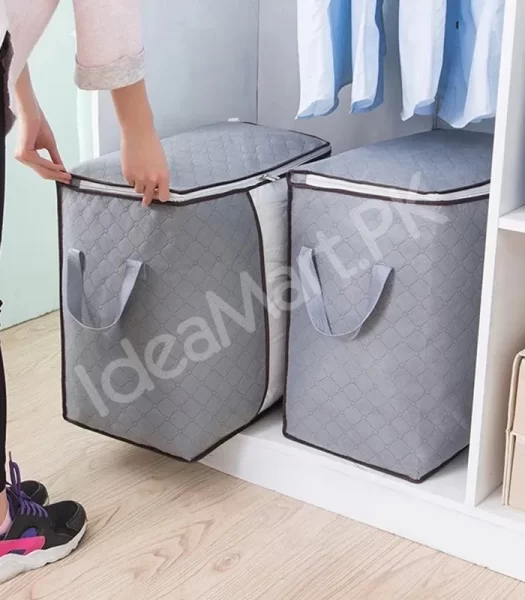 pack-of-2-portable-bamboo-charcoal-clothes-blanket-large-folding-bag-storage-box-organizer-product-image