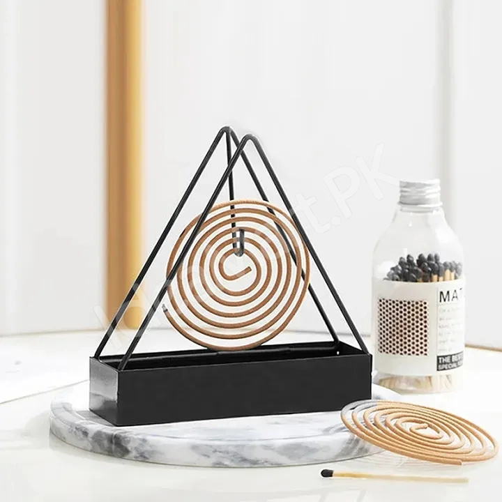 anti-scald-mosquito-coil-holder-with-tray-creative-wrought-iron-triangular-shape-mosquito-repellent-product-image
